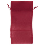 Burgundy - Flat Organza Bag - 6 x 10"