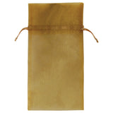 Gold - Flat Organza Bag - 5-1/2 x 9"