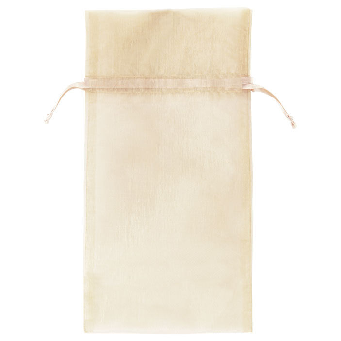 Ivory - Flat Organza Bag - 6 x 10"