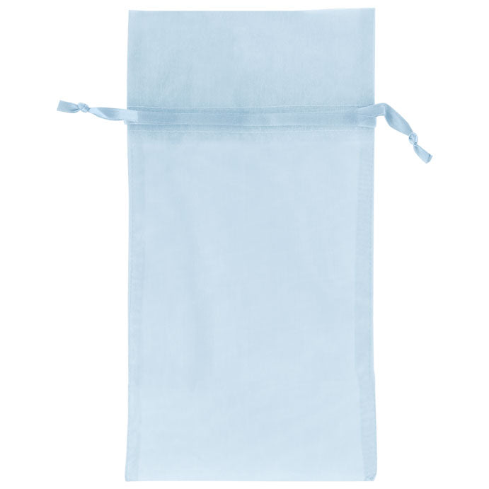 Light Blue - Flat Organza Bag - 5-1/2 x 9"