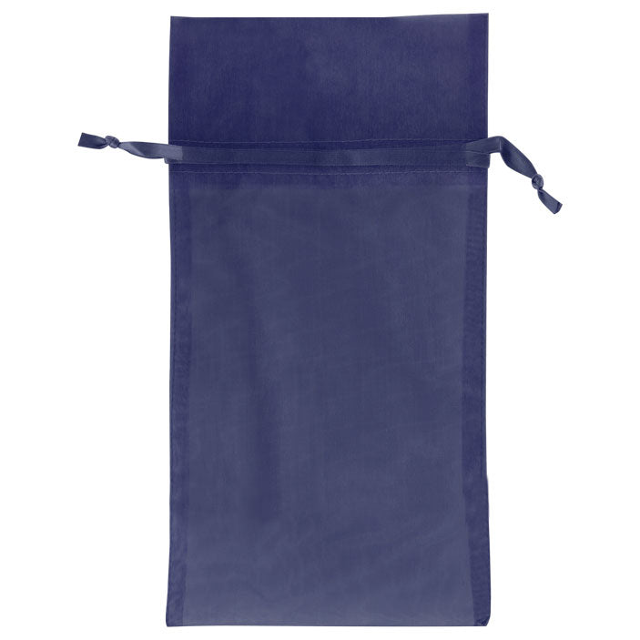 Navy - Flat Organza Bag - 5-1/2 x 9"