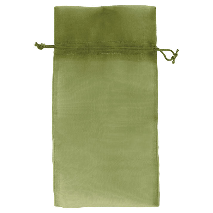 Olive - Flat Organza Bag - 5-1/2 x 9"