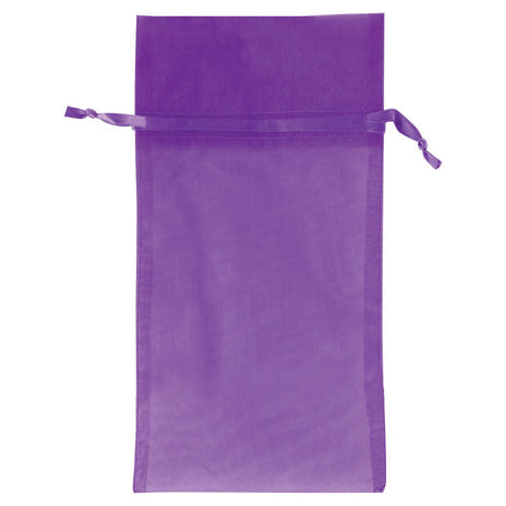 Purple - Flat Organza Bag - 6 x 10"