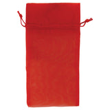 Red - Flat Organza Bag - 6 x 10"