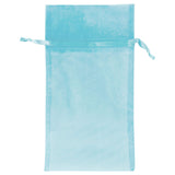 Turquoise - Flat Organza Bag - 6 x 10"