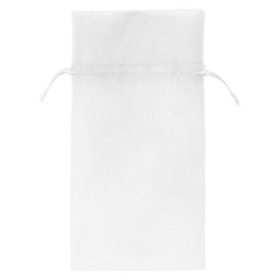 White - Flat Organza Bag - 6 x 10"