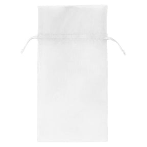 White - Flat Organza Bag - 6 x 10"