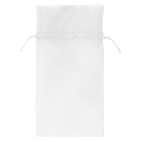 White - Flat Organza Bag - 6 x 10"