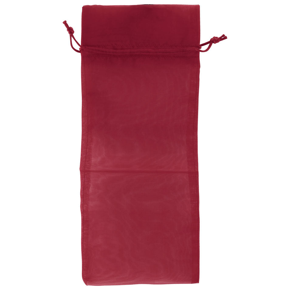 Burgundy - Flat Organza Wine Bag -  6-1/2 x 15"