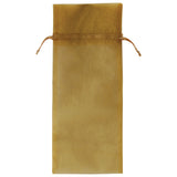 Gold - Flat Organza Wine Bag -  6-1/2 x 15"