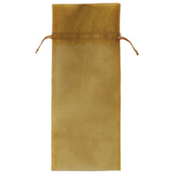 Gold - Flat Organza Wine Bag -  6-1/2 x 15"