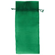 Hunter Green - Flat Organza Wine Bag - 6 x 14"