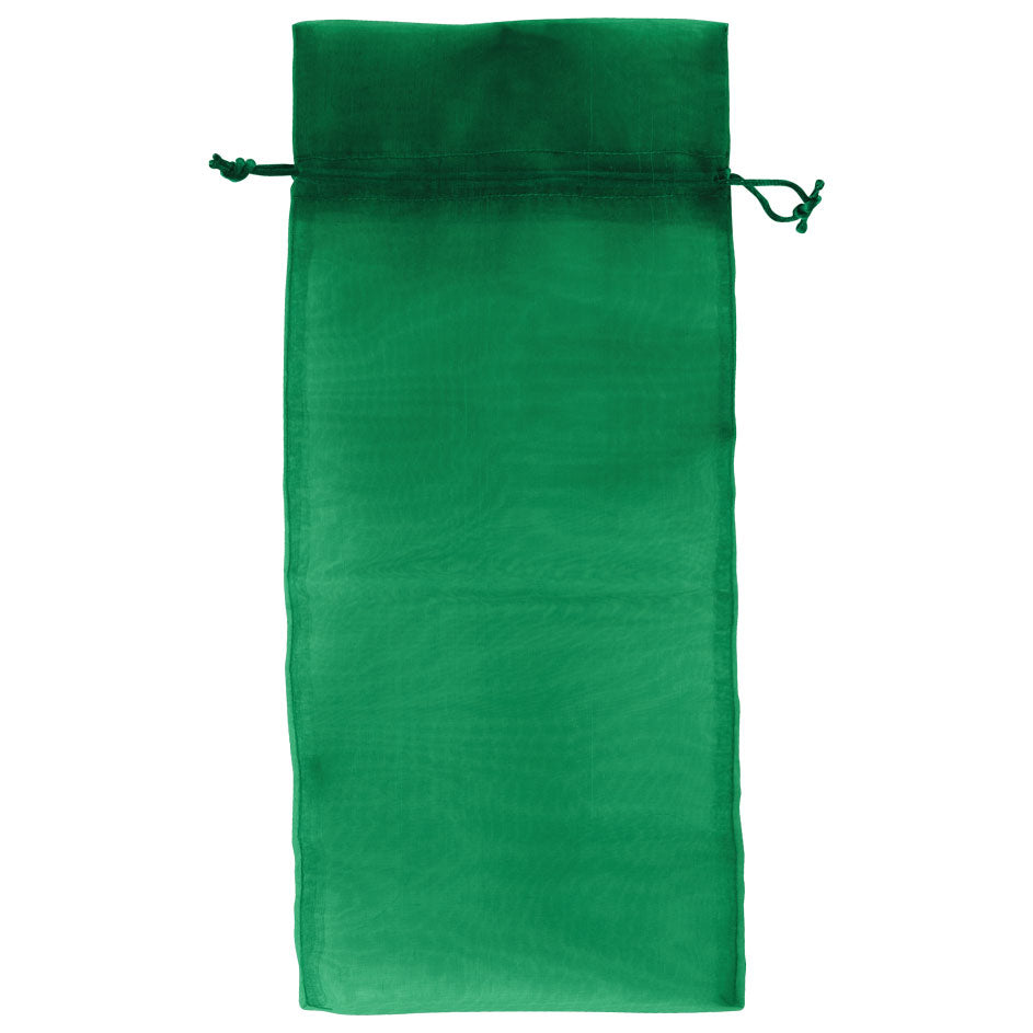 Hunter Green - Flat Organza Wine Bag - 6 x 14"