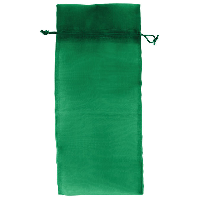 Hunter Green - Flat Organza Wine Bag - 6 x 14"