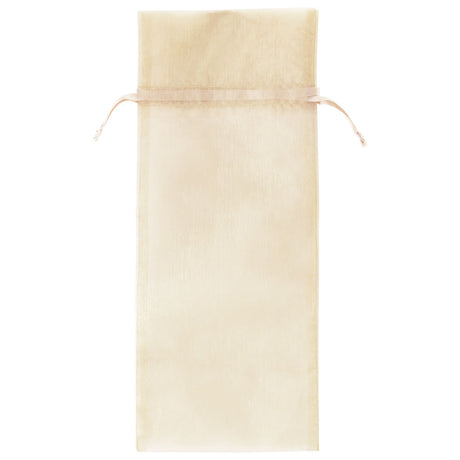 Ivory - Flat Organza Wine Bag - 6 x 14"