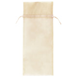 Ivory - Flat Organza Wine Bag -  6-1/2 x 15"