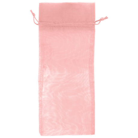 Mauve - Flat Organza Wine Bag - 6 x 14"