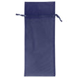 Navy - Flat Organza Wine Bag - 6 x 14"