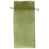 Moss - Flat Organza Wine Bag -  6-1/2 x 15"