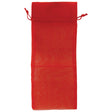 Red - Flat Organza Wine Bag - 6 x 14"