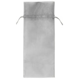 Silver - Flat Organza Wine Bag - 6 x 14"