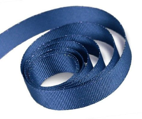 Light Navy - Sparkle Sky Ribbon - 5/8" x 25 Yards