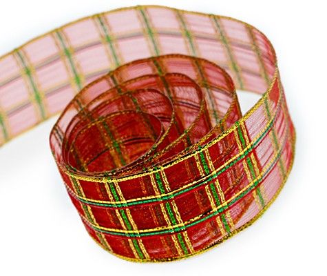 Red - Crysty Ribbon - 1-1/2" x 25 Yards