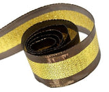 Brown / Gold - Glitz Ribbon - 1-1/2" x 50 Yards