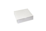 White - 1 Pc. Cake Box - 9 x 9 x 2-1/2"