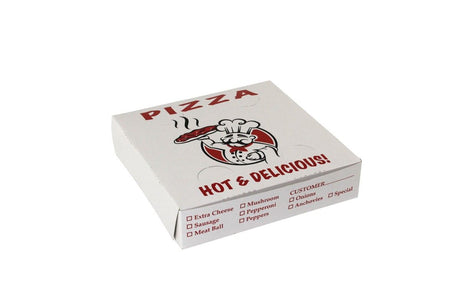 Hot & Delicious Print - Printed Pizza Box - 9 x 9 x 2"