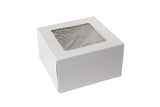 White 4 Corner - Window Bakery Box - 9 x 9 x 5"