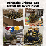 10lb Crinkle Paper Filler 10lb Black and Gold Metallic