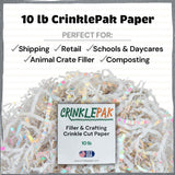 10lb White Iridescent Crinkle Paper