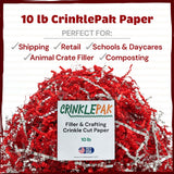CrinklePak 10lb Red Silver Metallic Premium Crinkle Paper Product