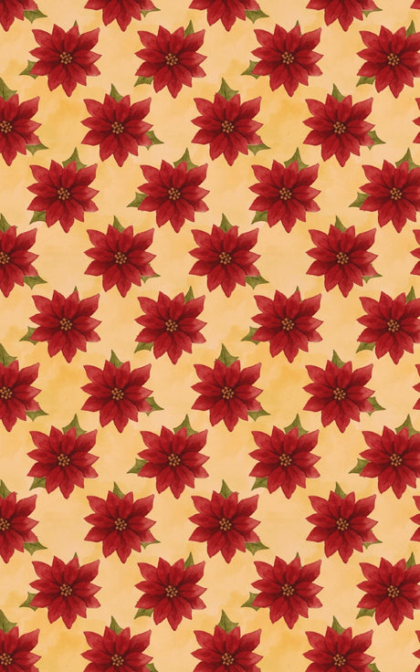 Festive Flora - Poinsettias Wrapping Paper