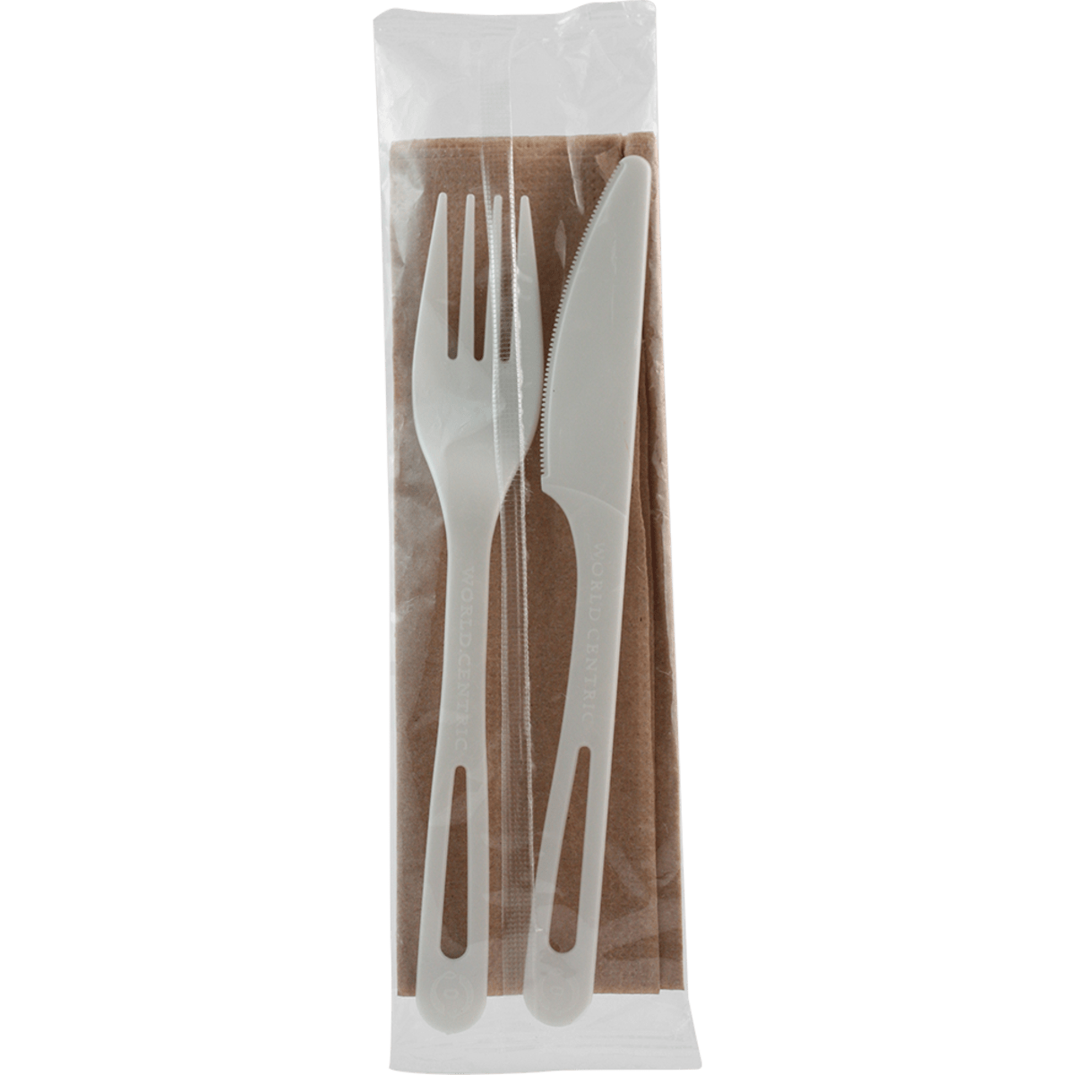World Centric 6" TPLA Set: (Fork, Knife, Napkin) (QTY:500)