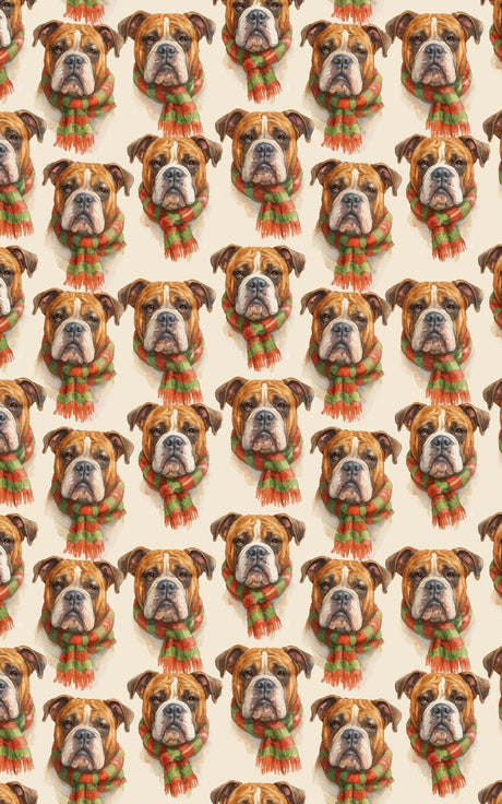 Amber Hearth, Winter Scarf - Bulldog Wrapping Paper