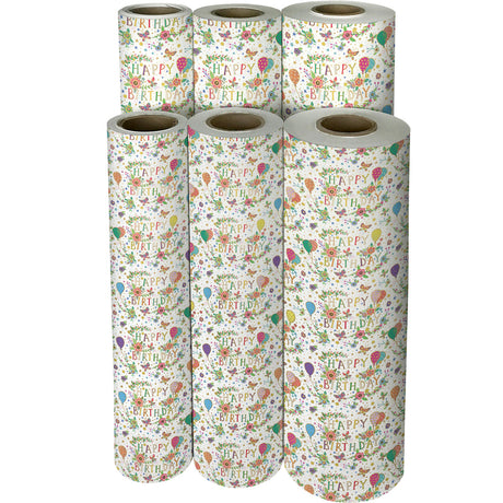 Beautiful Birthday White Gift Wrap - B201.1f.jpg