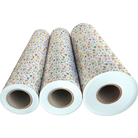 Beautiful Birthday White Gift Wrap - B201.1g.jpg