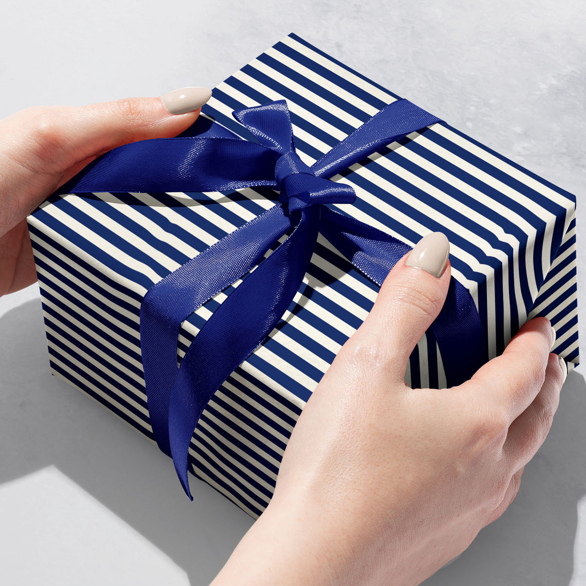 Navy Pearl Stripe Gift Wrap - B206.1b.jpg