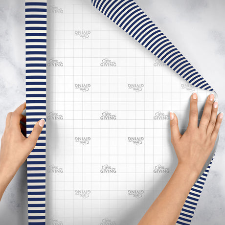 Navy Pearl Stripe Gift Wrap - B206.1e.jpg