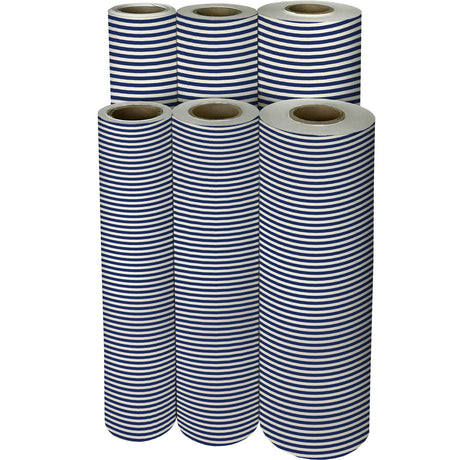 Navy Pearl Stripe Gift Wrap - B206.1f.jpg