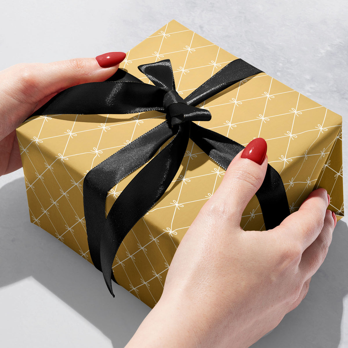 Beautiful Bows Gold Gift Wrap - B227.1b.jpg