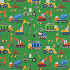 Construction Trucks Green Gift Wrap - B239.1a.jpg