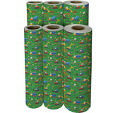 Construction Trucks Green Gift Wrap - B239.1f.jpg