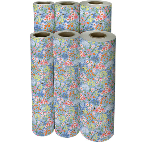 Garden Bees Gift Wrap - B248.1f.jpg