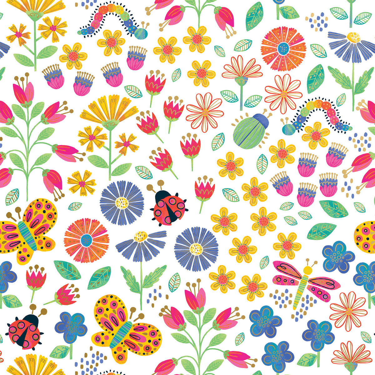 Blooms & Bugs Gift Wrap - B254.1a.jpg