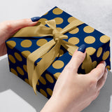 Navy Gold Dot & Stripe Gift Wrap - B2615D.1b.jpg
