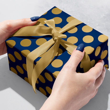 Navy Gold Dot & Stripe Gift Wrap - B2615D.1b.jpg