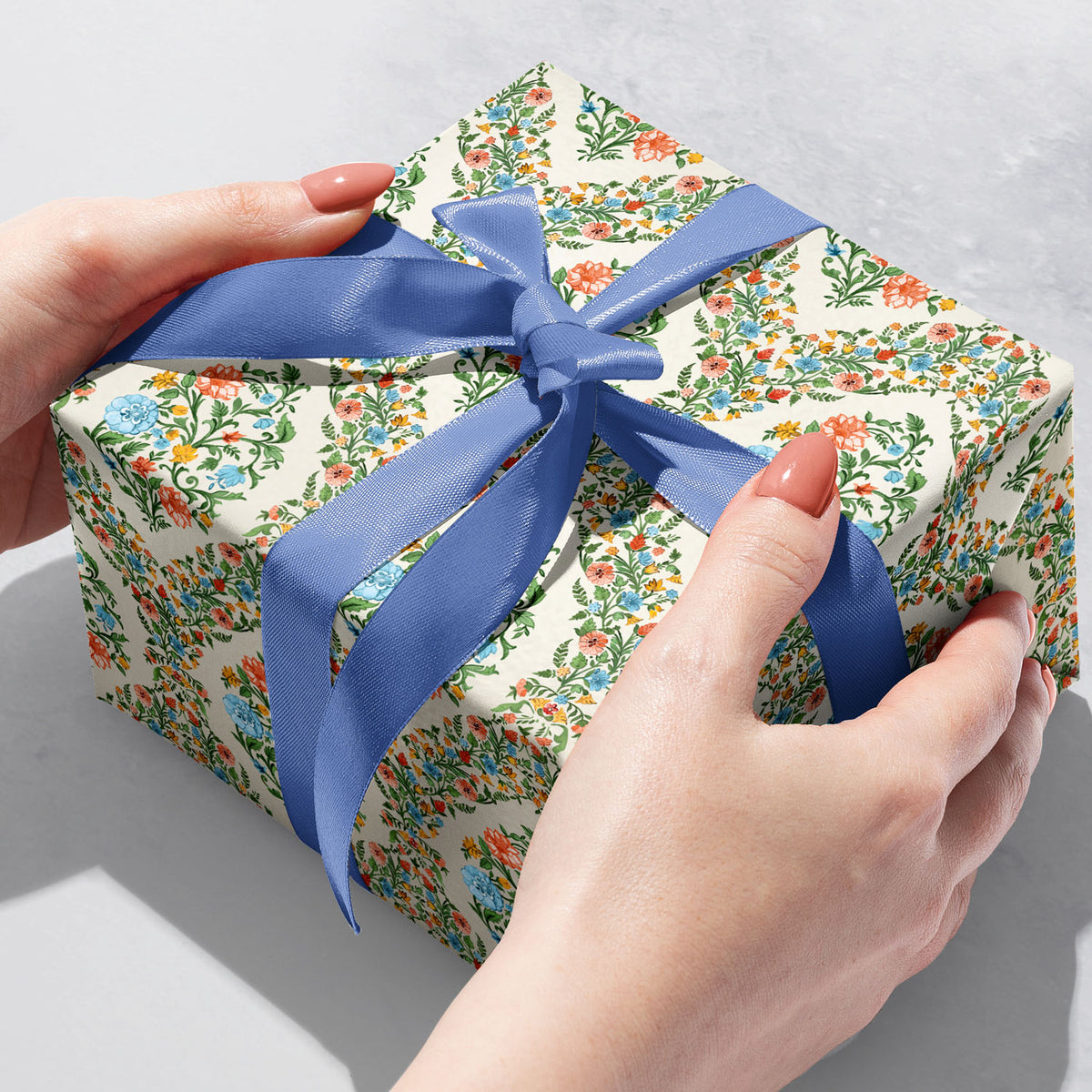 Floral Damask Pearl Gift Wrap - B266.1b.jpg
